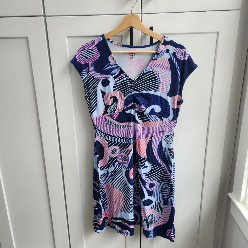 Title Nine Amelia Diamalete Dress Blue Pink
